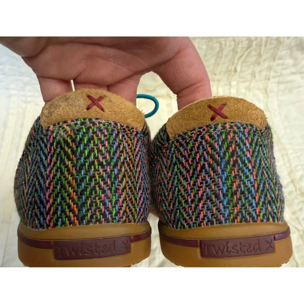 Twisted X Hooey Loper Multi Color Herringbone Aztec Sneakers Womens 8.5‎ M